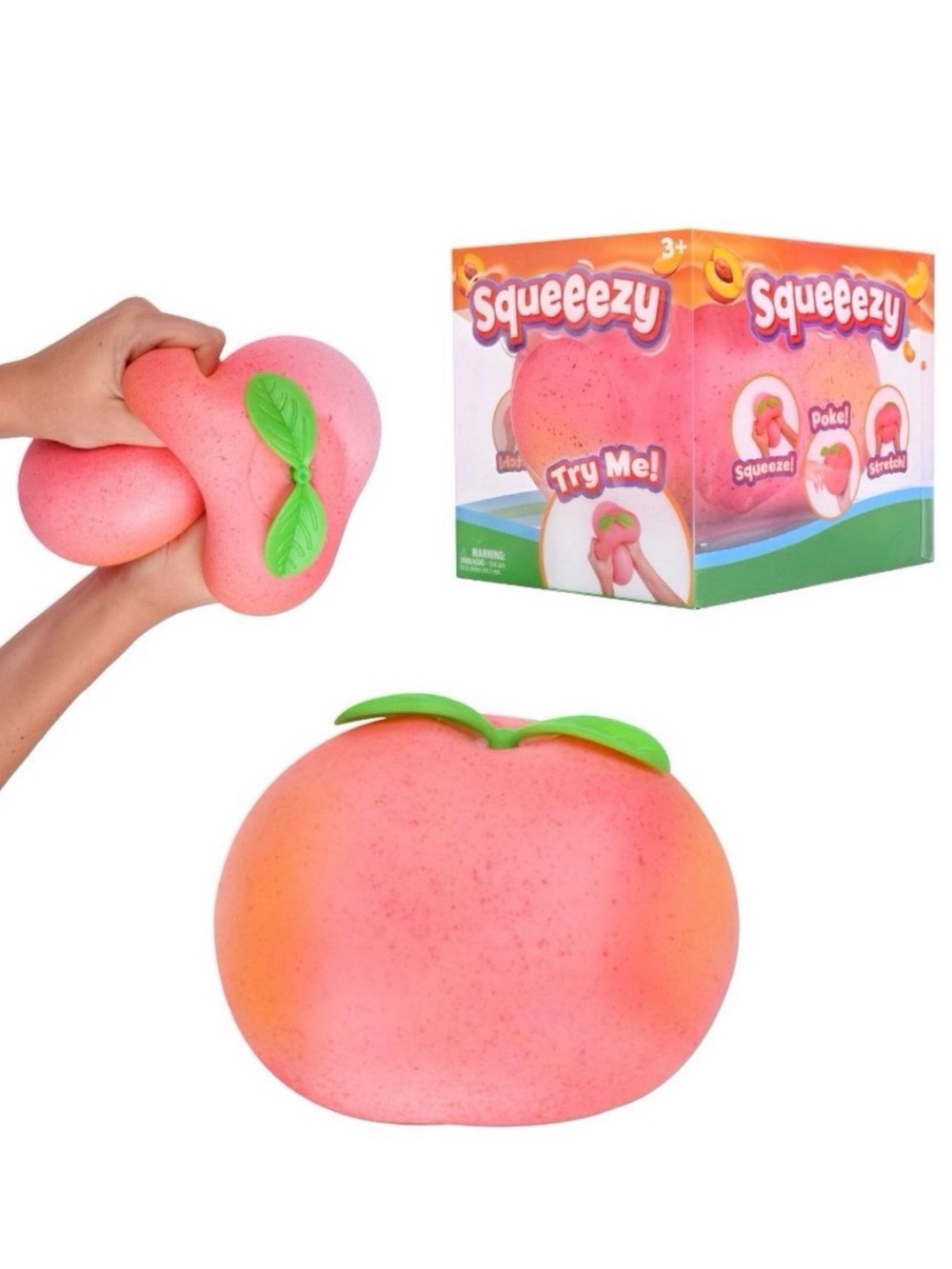 Peach Squeezy Squishy Toy